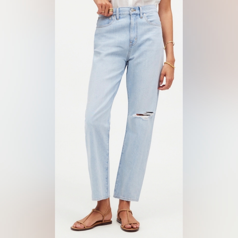 Madewell 90's Straight Leg Light Blue Cropped Jeans Missses Size 26
